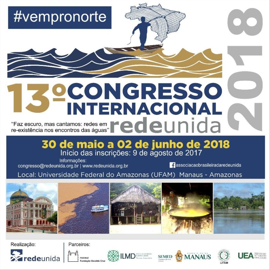 Cartaz de divulgação: 13º Congresso Internacional da Rede Unida