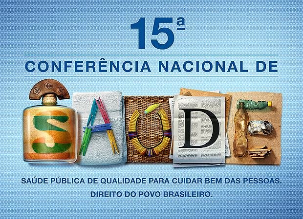 Cartaz de divulgação: 15ª Conferência Nacional de Saúde