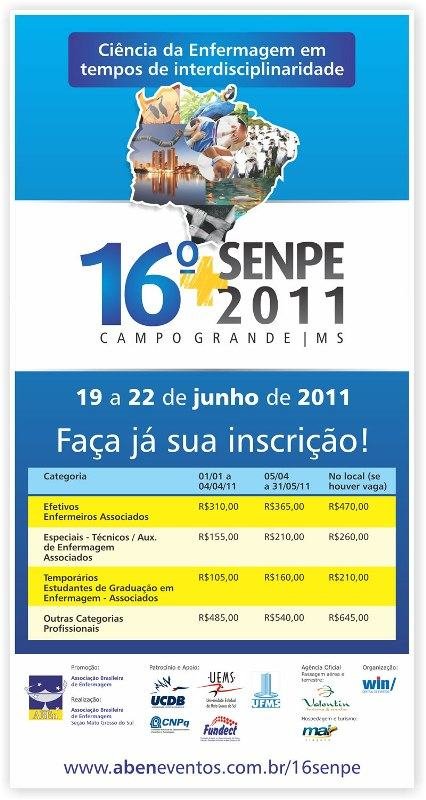 Cartaz de divulgação: 16º SENPE
