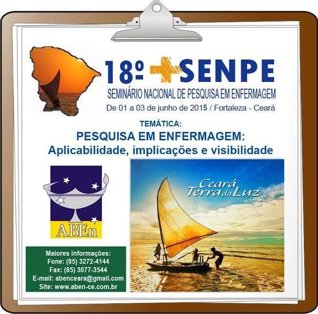 Cartaz de divulgação: 18º SENPE - Seminário Nacional de Pesquisa em Enfermagem