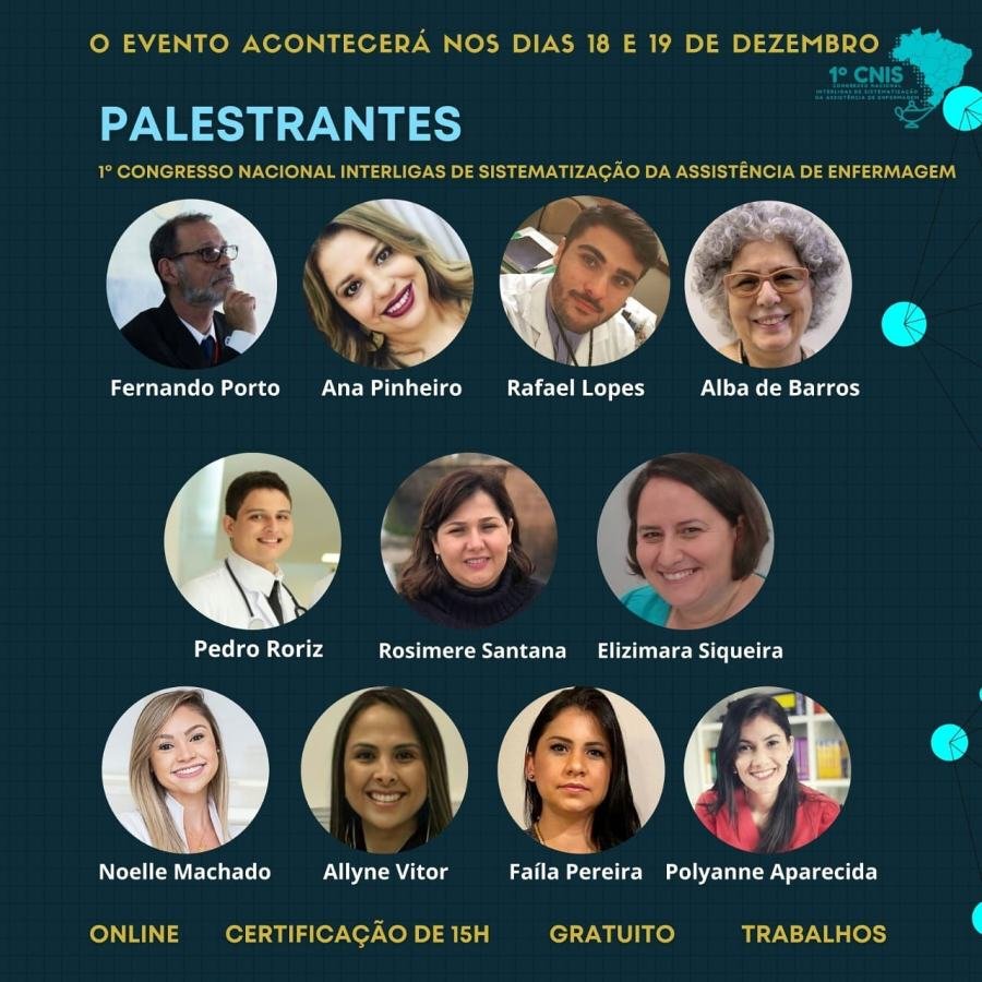 Cartaz de divulgação: 1º Congresso Nacional de Interligas de Sistematização de Assistência de Enfermagem (SAE)