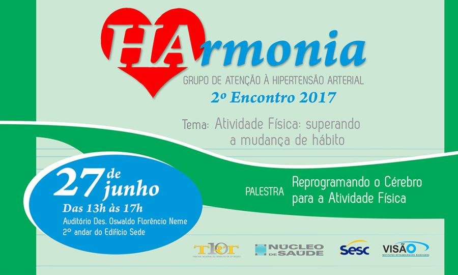 Cartaz de divulgação: 2ª Encontro de 2017 do Grupo de Atenção à Hipertensão Arterial