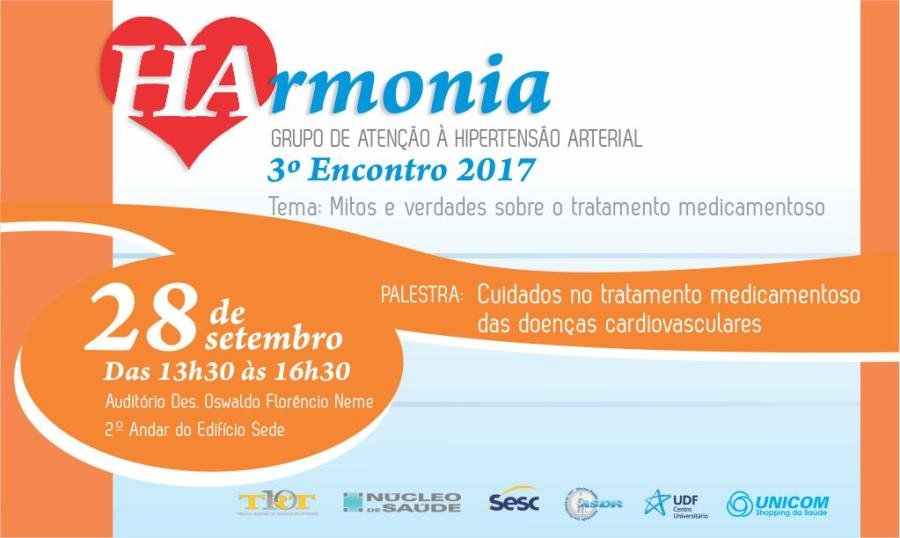 Cartaz de divulgação: 3ª Encontro de 2017 do Grupo de Atenção à Hipertensão Arterial