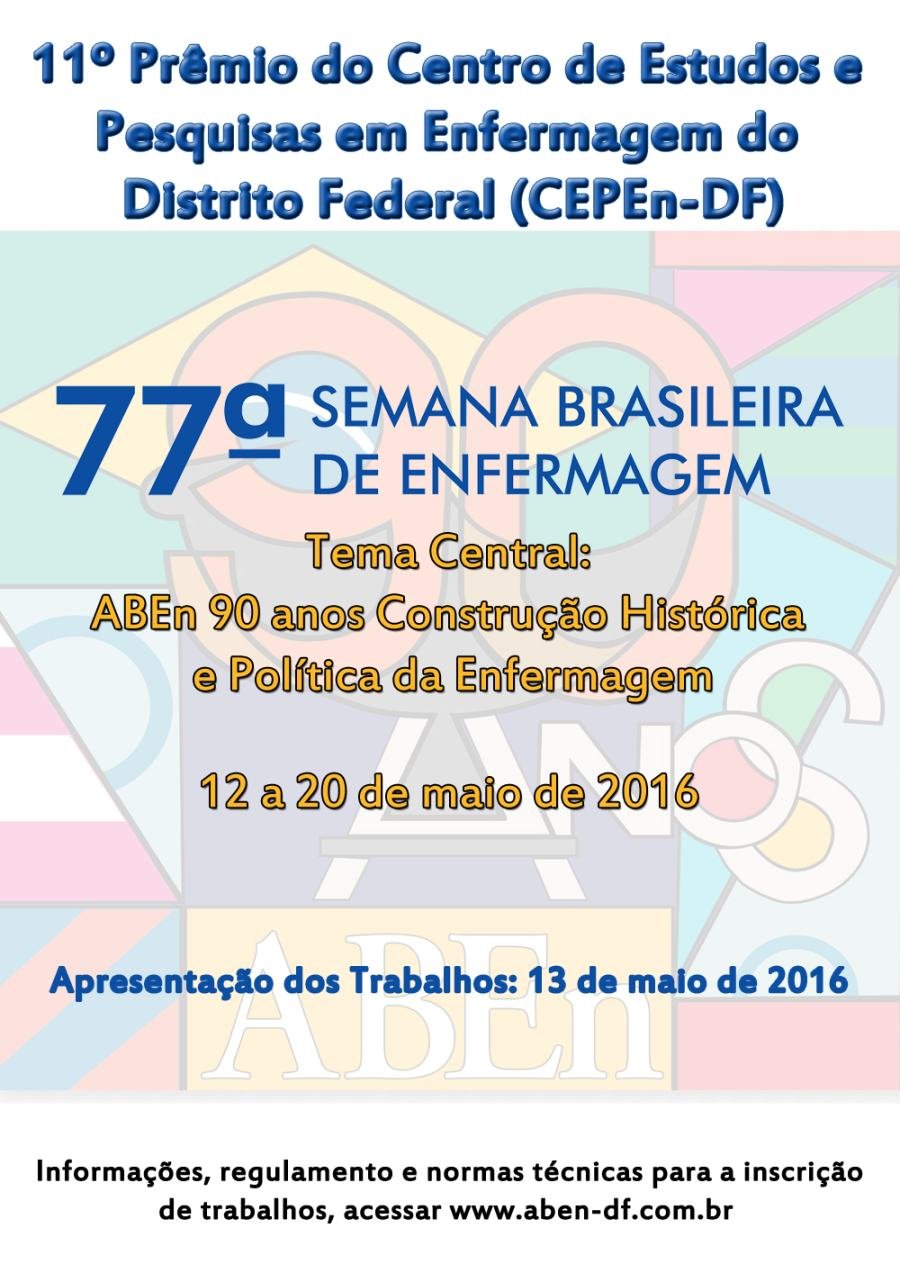Cartaz de divulgação: 77ª Semana Brasileira de Enfermagem