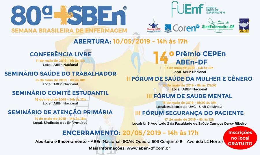 Cartaz de divulgação: 80º Semana Brasileira de Enfermagem - SBEn