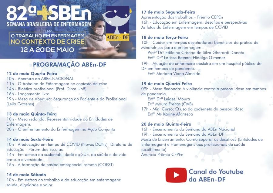 Cartaz de divulgação: 82ª Semana Brasileira de Enfermagem (SBEn)
