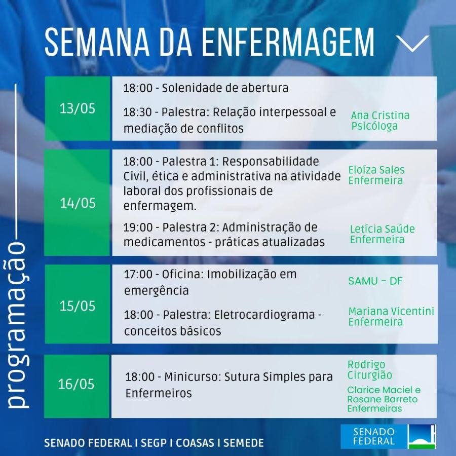 Cartaz de divulgação: 85ª Semana Brasileira de Enfermagem (SBEn)