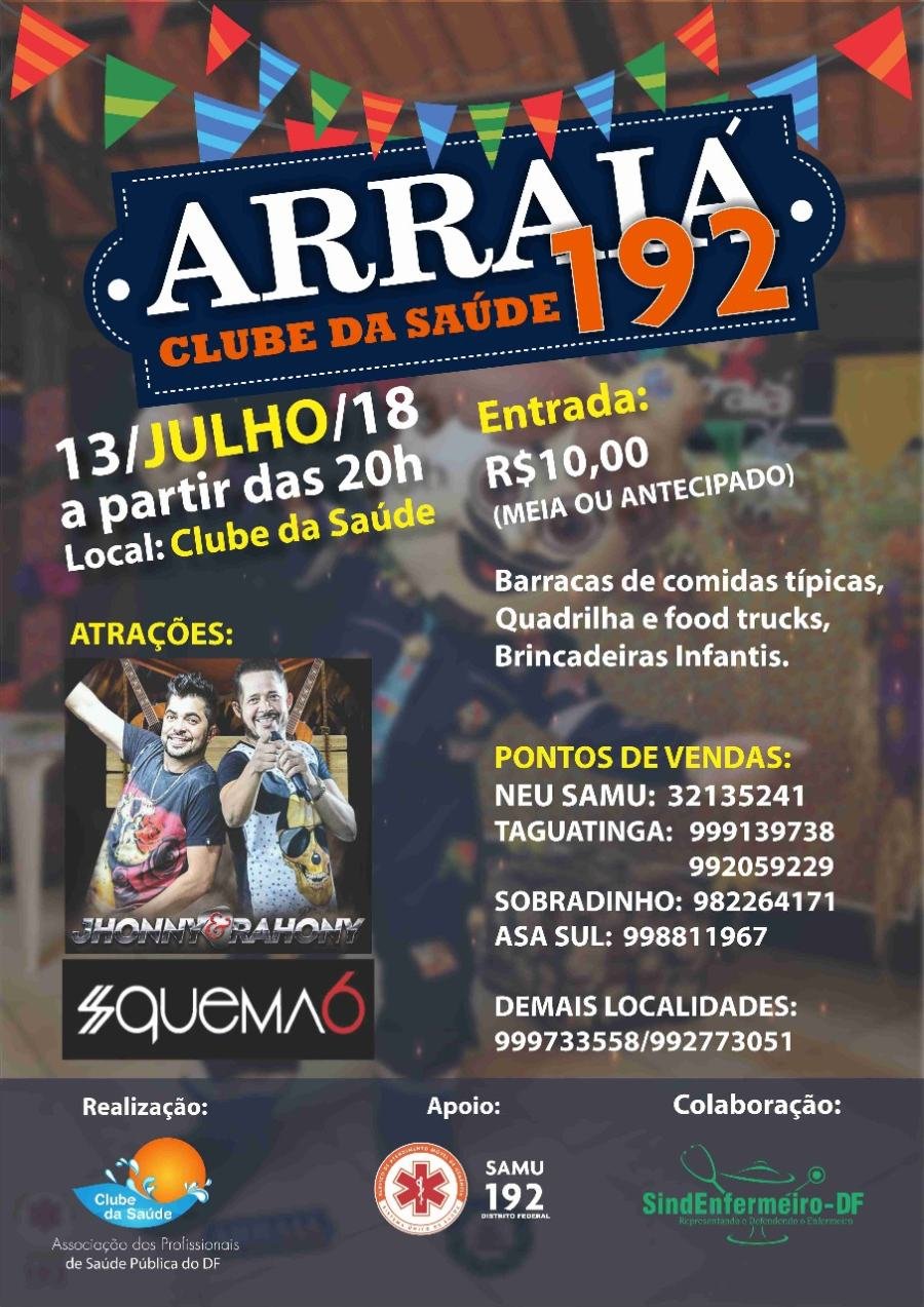 Cartaz de divulgação: Arraiá do Clube da Saúde
