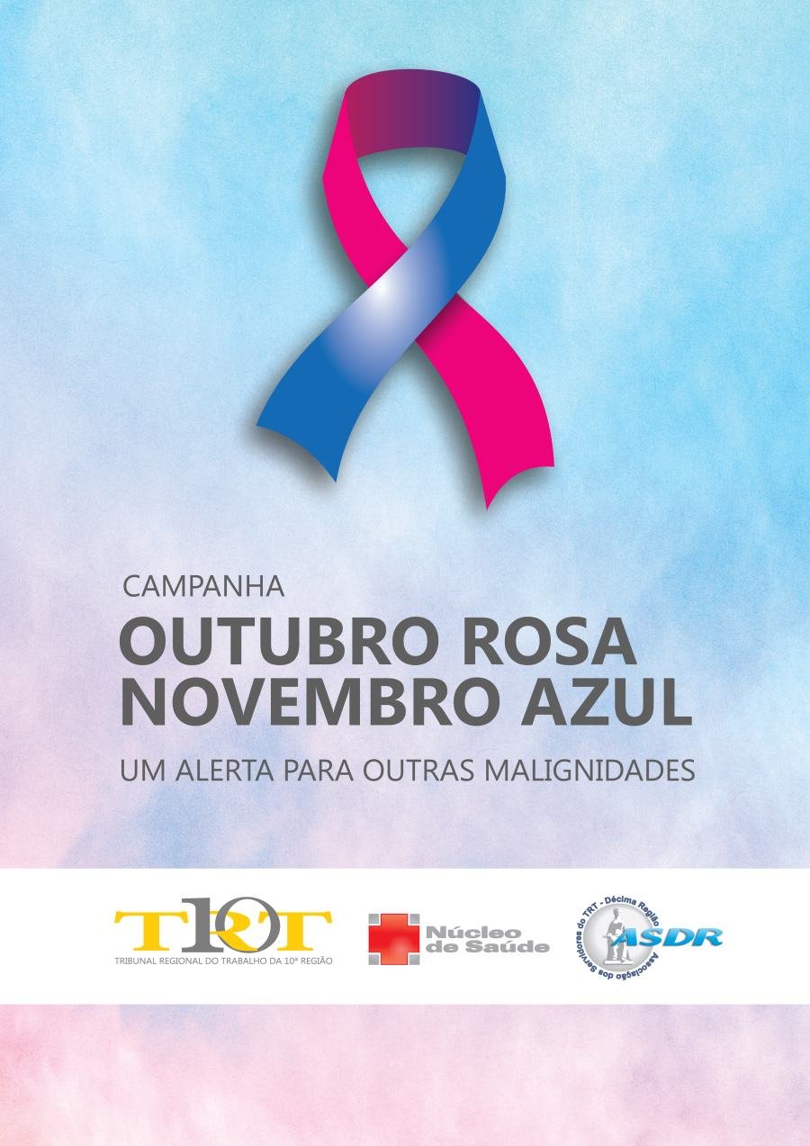Cartaz de divulgação: Campanha Outubro Rosa Novembro Azul: um alerta para outras malignidades