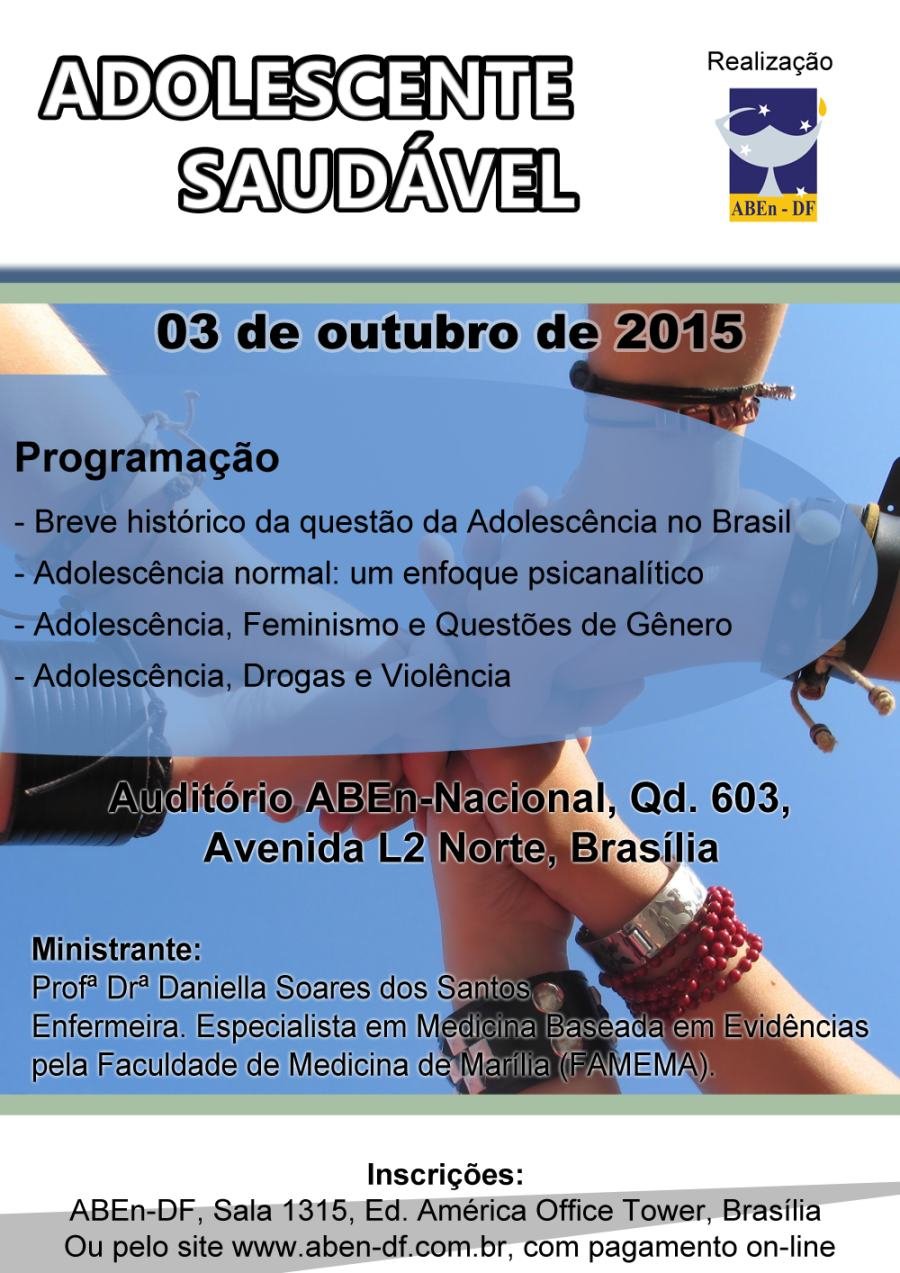 Cartaz de divulgação: Curso Adolescente Saudável
