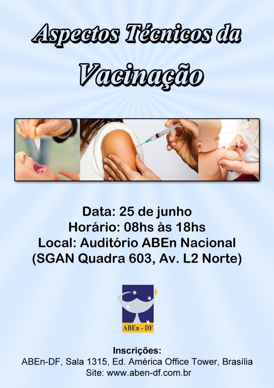 Cartaz de divulgação: Curso Aspectos Técnicos da Vacinação