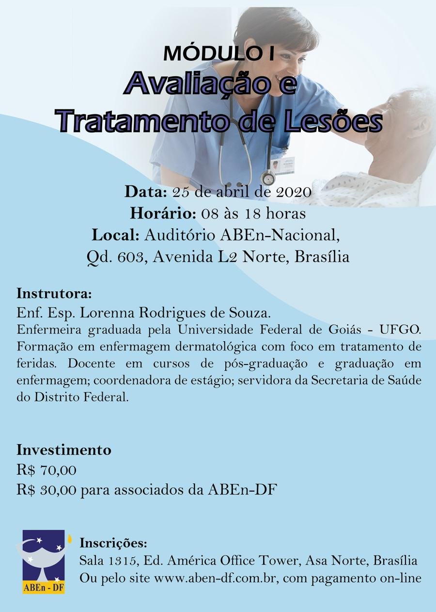 Cartaz de divulgação: Curso Avaliação e Tratamento de Lesões - Módulo I
