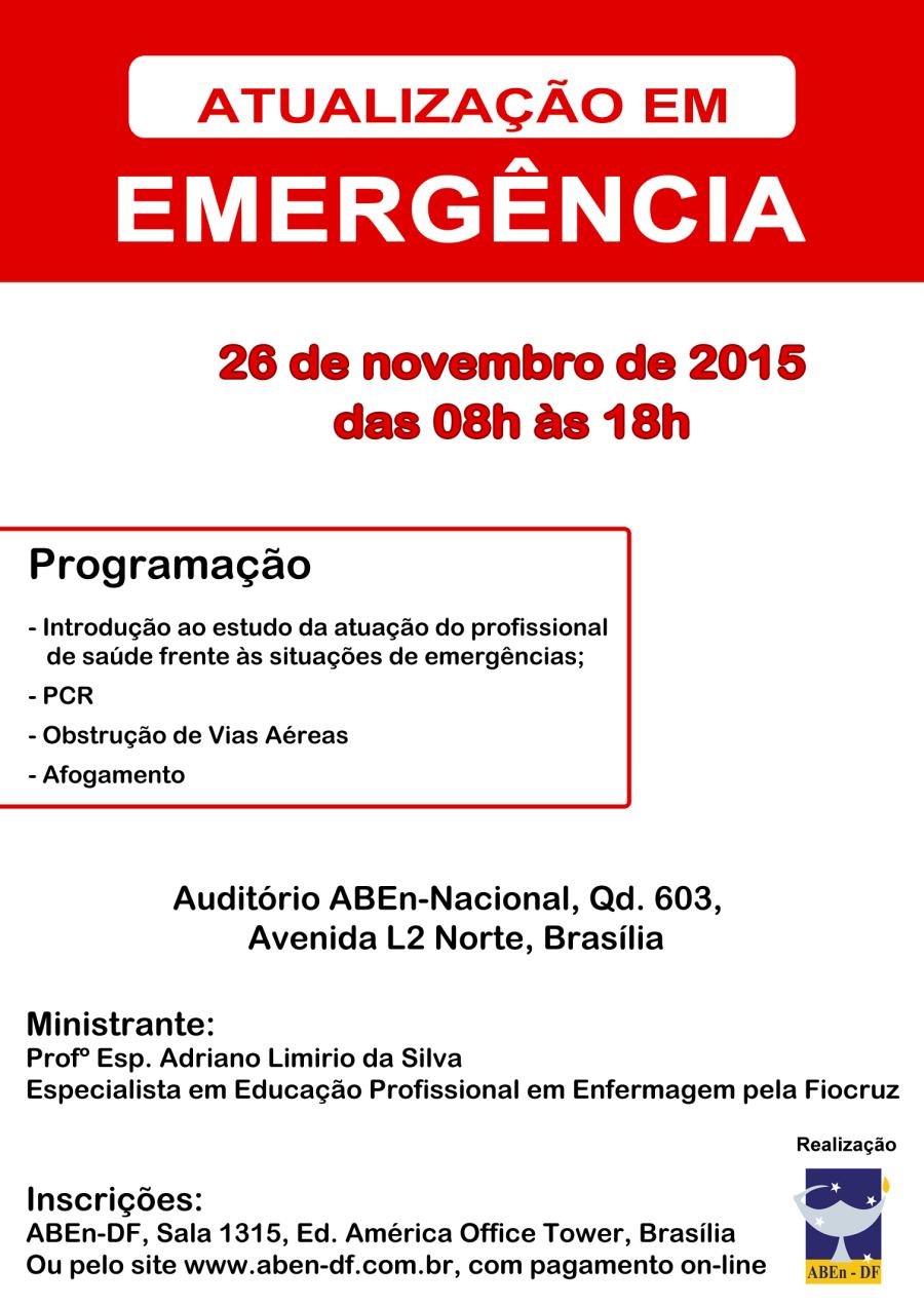 Cartaz de divulgação: Curso de Atualização em Emergência