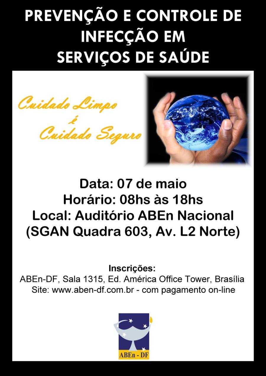 Cartaz de divulgação: Curso de Prevenção e Controle de Infecção em Serviços de Saúde