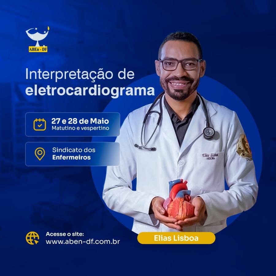 Cartaz de divulgação: Curso: Interpretação de Eletrocardiograma