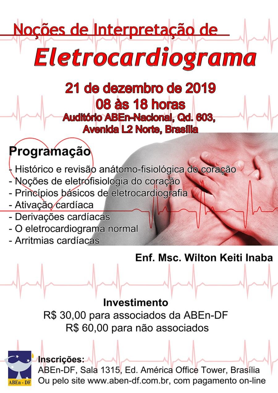 Cartaz de divulgação: Curso Noções de Interpretação de Eletrocardiograma