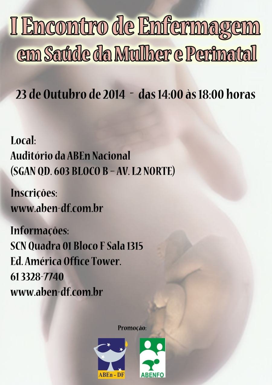 Cartaz de divulgação: I Encontro de Enfermagem em Saúde da Mulher e Perinatal