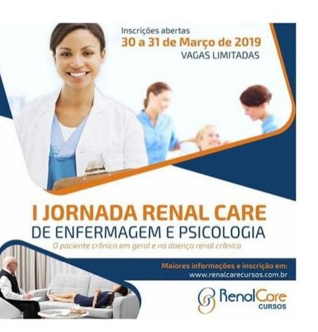 Cartaz de divulgação: I Jornada Renal Care de Enfermagem e Psicologia