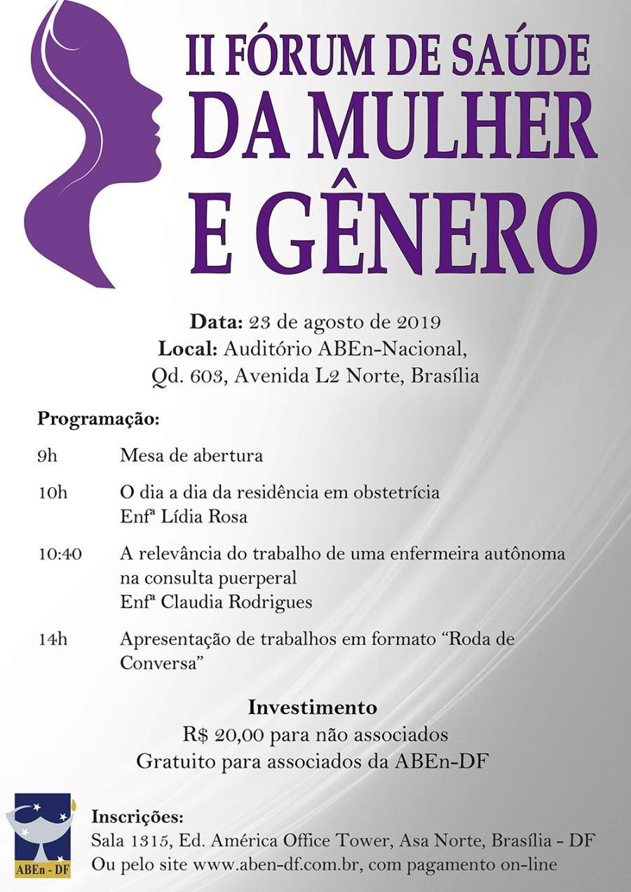Cartaz de divulgação: II Fórum de Saúde da Mulher e Genêro