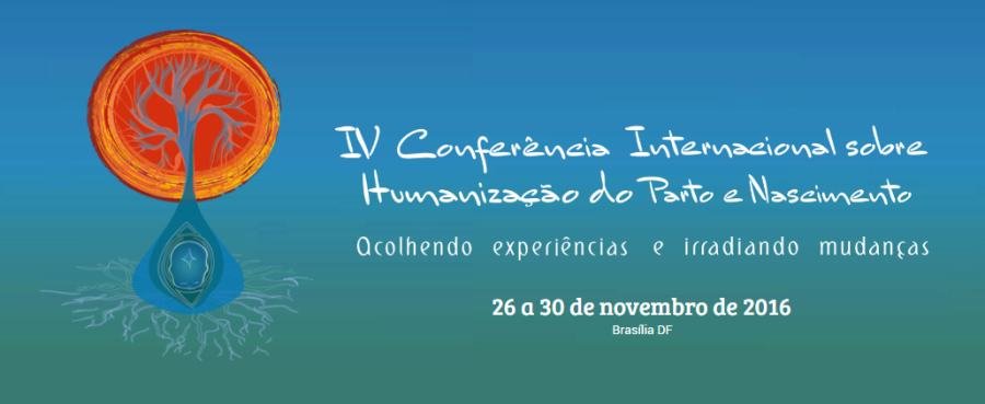 Cartaz de divulgação: IV Conferência Internacional de Humanização do Parto e Nascimento