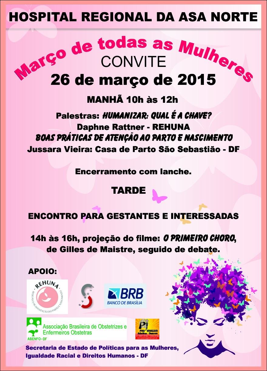 Cartaz de divulgação: Março de Todas as Mulheres