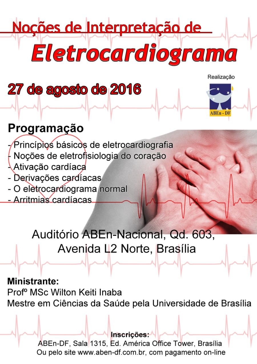 Cartaz de divulgação: Noções de Interpretação de Eletrocardiograma
