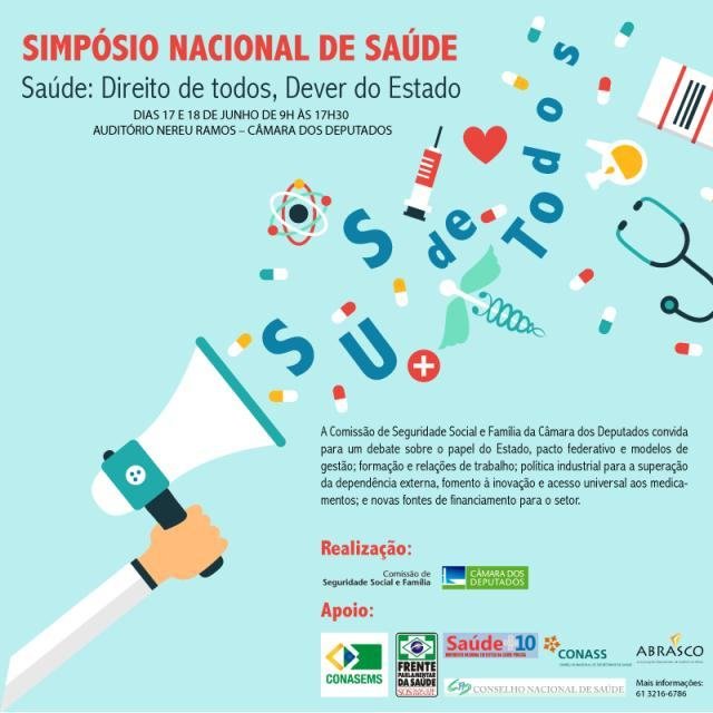 Cartaz de divulgação: Simpósio Nacional de Saúde