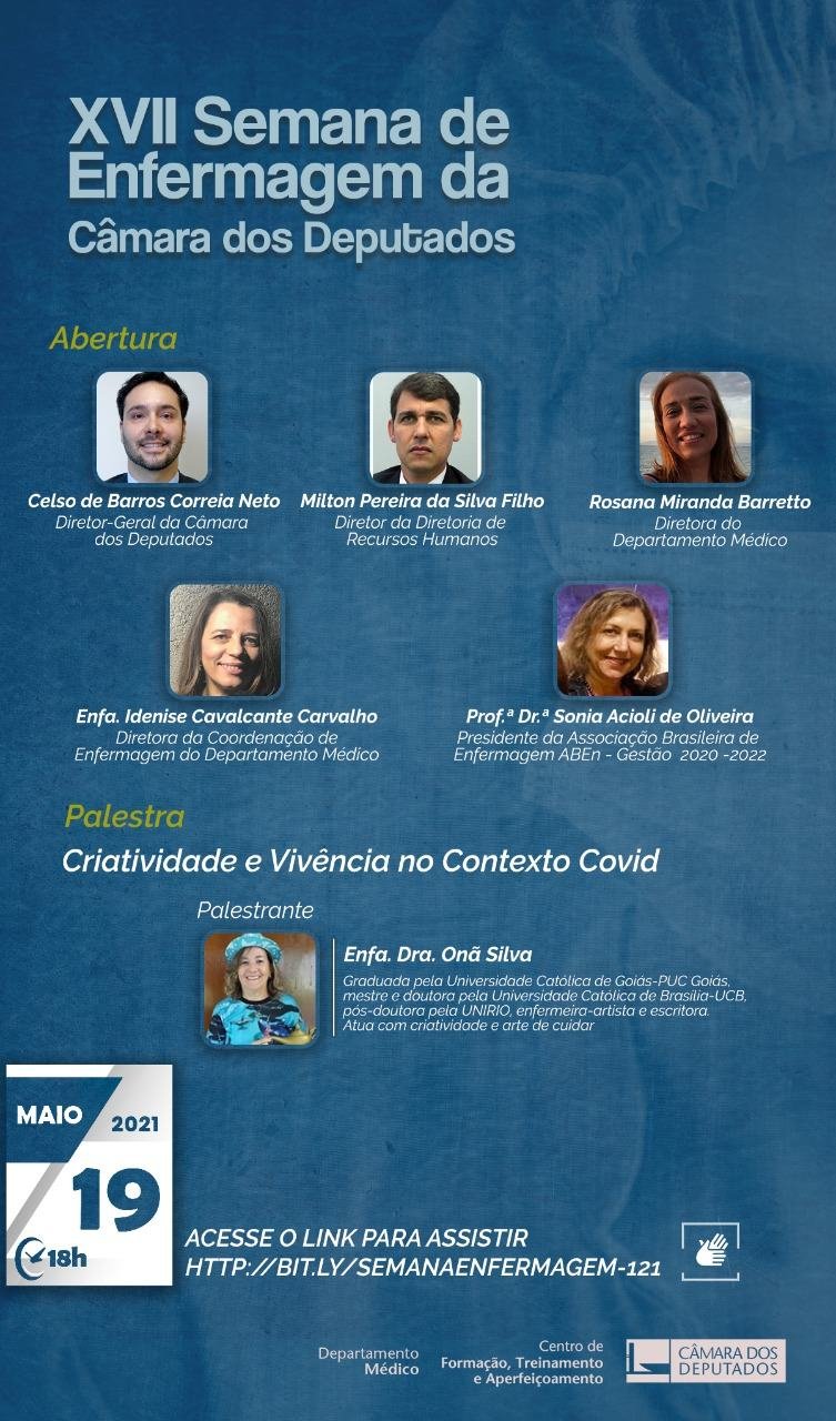 Cartaz de divulgação: XVII Semana de Enfermagem da Câmara dos Deputados
